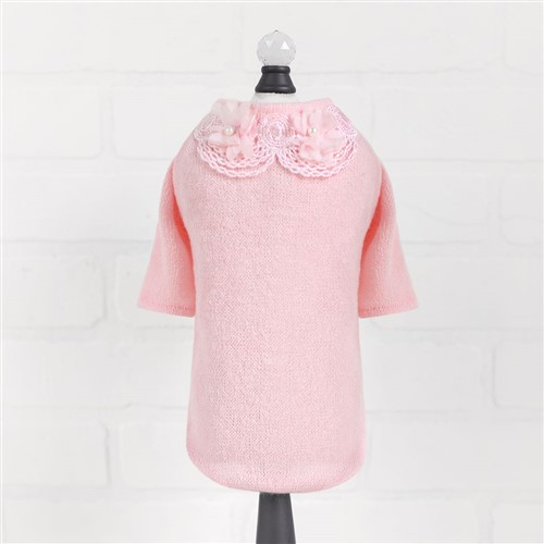 Sweet Magnolia Sweater in Pink Roxy & Lulu, wooflink, susan lanci, dog clothes, small dog clothes, airbuggy, pooch outfitters, dogo, hip doggie, doggie design, small dog dress, pet clotes, dog boutique. pet boutique, bloomingtails dog boutique, dog raincoat, dog rain coat, pet raincoat, dog shampoo, pet shampoo, dog bathrobe, pet bathrobe, dog carrier, small dog carrier, doggie couture, pet couture, dog football, dog toys, pet toys, dog clothes sale, pet clothes sale, shop local, pet store, dog store, dog chews, pet chews, worthy dog, dog bandana, pet bandana, dog halloween, pet halloween, dog holiday, pet holiday, dog teepee, custom dog clothes, pet pjs, dog pjs, pet pajamas, dog pajamas,dog sweater, pet sweater, dog hat, fabdog, fab dog, dog puffer coat, dog winter ja
