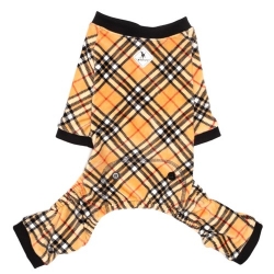 Tan Plaid Fleece Jammies  Roxy & Lulu, wooflink, susan lanci, dog clothes, small dog clothes, urban pup, pooch outfitters, dogo, hip doggie, doggie design, small dog dress, pet clotes, dog boutique. pet boutique, bloomingtails dog boutique, dog raincoat, dog rain coat, pet raincoat, dog shampoo, pet shampoo, dog bathrobe, pet bathrobe, dog carrier, small dog carrier, doggie couture, pet couture, dog football, dog toys, pet toys, dog clothes sale, pet clothes sale, shop local, pet store, dog store, dog chews, pet chews, worthy dog, dog bandana, pet bandana, dog halloween, pet halloween, dog holiday, pet holiday, dog teepee, custom dog clothes, pet pjs, dog pjs, pet pajamas, dog pajamas,dog sweater, pet sweater, dog hat, fabdog, fab dog, dog puffer coat, dog winter ja