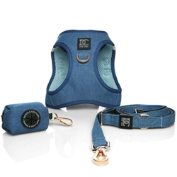 The Luxury Walking Set in Blue Baby Jean Roxy & Lulu, wooflink, susan lanci, dog clothes, small dog clothes, urban pup, pooch outfitters, dogo, hip doggie, doggie design, small dog dress, pet clotes, dog boutique. pet boutique, bloomingtails dog boutique, dog raincoat, dog rain coat, pet raincoat, dog shampoo, pet shampoo, dog bathrobe, pet bathrobe, dog carrier, small dog carrier, doggie couture, pet couture, dog football, dog toys, pet toys, dog clothes sale, pet clothes sale, shop local, pet store, dog store, dog chews, pet chews, worthy dog, dog bandana, pet bandana, dog halloween, pet halloween, dog holiday, pet holiday, dog teepee, custom dog clothes, pet pjs, dog pjs, pet pajamas, dog pajamas,dog sweater, pet sweater, dog hat, fabdog, fab dog, dog puffer coat, dog winter ja