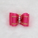 Three Crystal Hair Bow in 12 Colors - hd-threecrystal