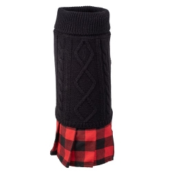 Turtleneck Black/Buffalo Pet Dress Roxy & Lulu, wooflink, susan lanci, dog clothes, small dog clothes, urban pup, pooch outfitters, dogo, hip doggie, doggie design, small dog dress, pet clotes, dog boutique. pet boutique, bloomingtails dog boutique, dog raincoat, dog rain coat, pet raincoat, dog shampoo, pet shampoo, dog bathrobe, pet bathrobe, dog carrier, small dog carrier, doggie couture, pet couture, dog football, dog toys, pet toys, dog clothes sale, pet clothes sale, shop local, pet store, dog store, dog chews, pet chews, worthy dog, dog bandana, pet bandana, dog halloween, pet halloween, dog holiday, pet holiday, dog teepee, custom dog clothes, pet pjs, dog pjs, pet pajamas, dog pajamas,dog sweater, pet sweater, dog hat, fabdog, fab dog, dog puffer coat, dog winter ja