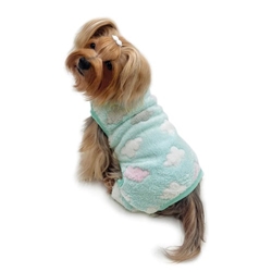 Ultra Plush Fluffy Clouds Sleeveless Pjs Roxy & Lulu, wooflink, susan lanci, dog clothes, small dog clothes, urban pup, pooch outfitters, dogo, hip doggie, doggie design, small dog dress, pet clotes, dog boutique. pet boutique, bloomingtails dog boutique, dog raincoat, dog rain coat, pet raincoat, dog shampoo, pet shampoo, dog bathrobe, pet bathrobe, dog carrier, small dog carrier, doggie couture, pet couture, dog football, dog toys, pet toys, dog clothes sale, pet clothes sale, shop local, pet store, dog store, dog chews, pet chews, worthy dog, dog bandana, pet bandana, dog halloween, pet halloween, dog holiday, pet holiday, dog teepee, custom dog clothes, pet pjs, dog pjs, pet pajamas, dog pajamas,dog sweater, pet sweater, dog hat, fabdog, fab dog, dog puffer coat, dog winter ja