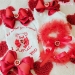Valentines Day Bow Necklace by Wooflink - wf-valentinesbowV-RCW