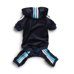  Velour Dog Jogger - Navy Roxy & Lulu, wooflink, susan lanci, dog clothes, small dog clothes, urban pup, pooch outfitters, dogo, hip doggie, doggie design, small dog dress, pet clotes, dog boutique. pet boutique, bloomingtails dog boutique, dog raincoat, dog rain coat, pet raincoat, dog shampoo, pet shampoo, dog bathrobe, pet bathrobe, dog carrier, small dog carrier, doggie couture, pet couture, dog football, dog toys, pet toys, dog clothes sale, pet clothes sale, shop local, pet store, dog store, dog chews, pet chews, worthy dog, dog bandana, pet bandana, dog halloween, pet halloween, dog holiday, pet holiday, dog teepee, custom dog clothes, pet pjs, dog pjs, pet pajamas, dog pajamas,dog sweater, pet sweater, dog hat, fabdog, fab dog, dog puffer coat, dog winter ja