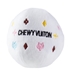 White Chewy Vuiton Ball Toy - hdd-whitechewyball