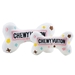 White Chewy Vuiton Bone Pet Toy  - hautedg-chewybone-toyS-BGB