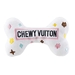 White Chewy Vuiton Bone Pet Toy  - hautedg-chewybone-toyR-S8T