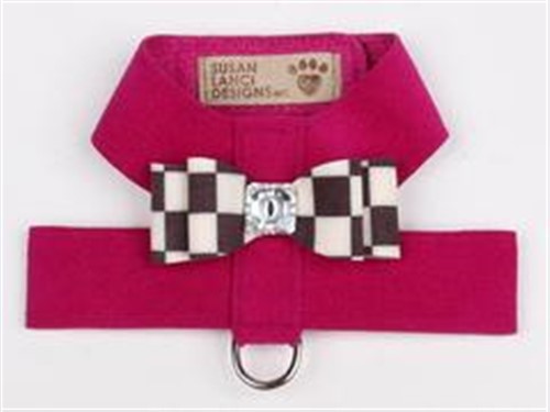 Windsor Check Big Bow Tinkie Harness in Many Colors by Susan Lanci  wooflink, susan lanci, dog clothes, small dog clothes, urban pup, pooch outfitters, dogo, hip doggie, doggie design, small dog dress, pet clotes, dog boutique. pet boutique, bloomingtails dog boutique, dog raincoat, dog rain coat, pet raincoat, dog shampoo, pet shampoo, dog bathrobe, pet bathrobe, dog carrier, small dog carrier, doggie couture, pet couture, dog football, dog toys, pet toys, dog clothes sale, pet clothes sale, shop local, pet store, dog store, dog chews, pet chews, worthy dog, dog bandana, pet bandana, dog halloween, pet halloween, dog holiday, pet holiday, dog teepee, custom dog clothes, pet pjs, dog pjs, pet pajamas, dog pajamas,dog sweater, pet sweater, dog hat, fabdog, fab dog, dog puffer coat, dog winter jacket, dog col