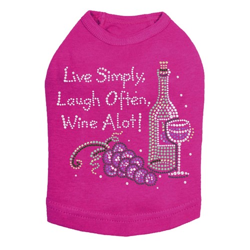 Wine Alot Dog Shirt in Many Colors Roxy & Lulu, wooflink, susan lanci, dog clothes, small dog clothes, urban pup, pooch outfitters, dogo, hip doggie, doggie design, small dog dress, pet clotes, dog boutique. pet boutique, bloomingtails dog boutique, dog raincoat, dog rain coat, pet raincoat, dog shampoo, pet shampoo, dog bathrobe, pet bathrobe, dog carrier, small dog carrier, doggie couture, pet couture, dog football, dog toys, pet toys, dog clothes sale, pet clothes sale, shop local, pet store, dog store, dog chews, pet chews, worthy dog, dog bandana, pet bandana, dog halloween, pet halloween, dog holiday, pet holiday, dog teepee, custom dog clothes, pet pjs, dog pjs, pet pajamas, dog pajamas,dog sweater, pet sweater, dog hat, fabdog, fab dog, dog puffer coat, dog winter ja