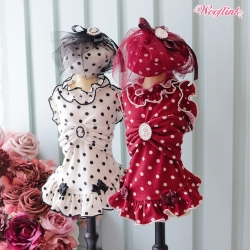 Polka Polka Mini Dress by Wooflink polka polka mini dress, audrey dress. new dog dress, sibling match dress,dress,dog dress, wooflink, wooflink dress, new, sale, dog dress new, someone special dress, pet dress, pet clothes, dg clothes, small dog clothing, small dog dress, designer dog, designer dog dress, wooflink designer, holiday, holidays, dog holiday, dog clothing, dog valentines day, pet valentines day, valentines day