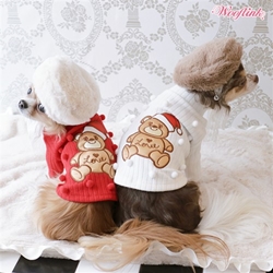 Holiday BB Sweater by Wooflink Roxy & Lulu, wooflink, susan lanci, dog clothes, small dog clothes, urban pup, pooch outfitters, dogo, hip doggie, doggie design, small dog dress, pet clotes, dog boutique. pet boutique, bloomingtails dog boutique, dog raincoat, dog rain coat, pet raincoat, dog shampoo, pet shampoo, dog bathrobe, pet bathrobe, dog carrier, small dog carrier, doggie couture, pet couture, dog football, dog toys, pet toys, dog clothes sale, pet clothes sale, shop local, pet store, dog store, dog chews, pet chews, worthy dog, dog bandana, pet bandana, dog halloween, pet halloween, dog holiday, pet holiday, dog teepee, custom dog clothes, pet pjs, dog pjs, pet pajamas, dog pajamas,dog sweater, pet sweater, dog hat, fabdog, fab dog, dog puffer coat, dog winter ja