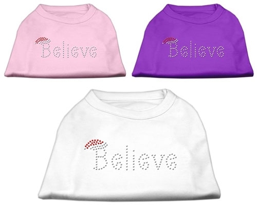 Believe Rhinestone Dog Shirt  dog bowls,susan lanci, puppia,wooflink, luxury dog boutique,tonimari,pet clothes, dog clothes, puppy clothes, pet store, dog store, puppy boutique store, dog boutique, pet boutique, puppy boutique, Bloomingtails, dog, small dog clothes, large dog clothes, large dog costumes, small dog costumes, pet stuff, Halloween dog, puppy Halloween, pet Halloween, clothes, dog puppy Halloween, dog sale, pet sale, puppy sale, pet dog tank, pet tank, pet shirt, dog shirt, puppy shirt,puppy tank, I see spot, dog collars, dog leads, pet collar, pet lead,puppy collar, puppy lead, dog toys, pet toys, puppy toy, dog beds, pet beds, puppy bed,  beds,dog mat, pet mat, puppy mat, fab dog pet sweater, dog sweater, dog winter, pet winter,dog raincoat, pet raincoat