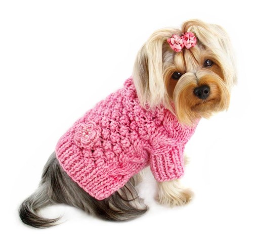 Pink Bobble Stitch Hand Knit Sweater Roxy & Lulu, wooflink, susan lanci, dog clothes, small dog clothes, urban pup, pooch outfitters, dogo, hip doggie, doggie design, small dog dress, pet clotes, dog boutique. pet boutique, bloomingtails dog boutique, dog raincoat, dog rain coat, pet raincoat, dog shampoo, pet shampoo, dog bathrobe, pet bathrobe, dog carrier, small dog carrier, doggie couture, pet couture, dog football, dog toys, pet toys, dog clothes sale, pet clothes sale, shop local, pet store, dog store, dog chews, pet chews, worthy dog, dog bandana, pet bandana, dog halloween, pet halloween, dog holiday, pet holiday, dog teepee, custom dog clothes, pet pjs, dog pjs, pet pajamas, dog pajamas,dog sweater, pet sweater, dog hat, fabdog, fab dog, dog puffer coat, dog winter ja