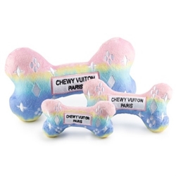 Pink Ombre Chewy Vuiton Bone Toy Roxy & Lulu, wooflink, susan lanci, dog clothes, small dog clothes, urban pup, pooch outfitters, dogo, hip doggie, doggie design, small dog dress, pet clotes, dog boutique. pet boutique, bloomingtails dog boutique, dog raincoat, dog rain coat, pet raincoat, dog shampoo, pet shampoo, dog bathrobe, pet bathrobe, dog carrier, small dog carrier, doggie couture, pet couture, dog football, dog toys, pet toys, dog clothes sale, pet clothes sale, shop local, 