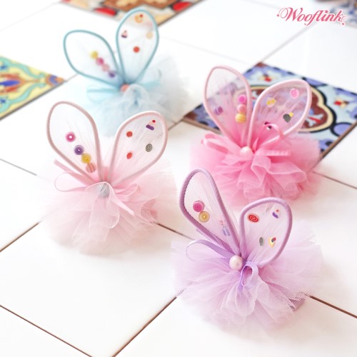 Little Bunny Fairy Hair Clip by Wooflink Roxy & Lulu, wooflink, susan lanci, dog clothes, small dog clothes, urban pup, pooch outfitters, dogo, hip doggie, doggie design, small dog dress, pet clotes, dog boutique. pet boutique, bloomingtails dog boutique, dog raincoat, dog rain coat, pet raincoat, dog shampoo, pet shampoo, dog bathrobe, pet bathrobe, dog carrier, small dog carrier, doggie couture, pet couture, dog football, dog toys, pet toys, dog clothes sale, pet clothes sale, shop local, pet store, dog store, dog chews, pet chews, worthy dog, dog bandana, pet bandana, dog halloween, pet halloween, dog holiday, pet holiday, dog teepee, custom dog clothes, pet pjs, dog pjs, pet pajamas, dog pajamas,dog sweater, pet sweater, dog hat, fabdog, fab dog, dog puffer coat, dog winter ja