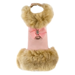 Champagne Fox Fur Coat in Puppy Pink with Nouveau Bow Roxy & Lulu, wooflink, susan lanci, dog clothes, small dog clothes, urban pup, pooch outfitters, dogo, hip doggie, doggie design, small dog dress, pet clotes, dog boutique. pet boutique, bloomingtails dog boutique, dog raincoat, dog rain coat, pet raincoat, dog shampoo, pet shampoo, dog bathrobe, pet bathrobe, dog carrier, small dog carrier, doggie couture, pet couture, dog football, dog toys, pet toys, dog clothes sale, pet clothes sale, shop local, pet store, dog store, dog chews, pet chews, worthy dog, dog bandana, pet bandana, dog halloween, pet halloween, dog holiday, pet holiday, dog teepee, custom dog clothes, pet pjs, dog pjs, pet pajamas, dog pajamas,dog sweater, pet sweater, dog hat, fabdog, fab dog, dog puffer coat, dog winter ja