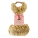 Champagne Fox Fur Coat in Puppy Pink with Nouveau Bow - sl-champagfox