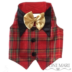 Christmas Plaid Tuxedo Vest  dog bowls,susan lanci, puppia,wooflink, luxury dog boutique,tonimari,pet clothes, dog clothes, puppy clothes, pet store, dog store, puppy boutique store, dog boutique, pet boutique, puppy boutique, Bloomingtails, dog, small dog clothes, large dog clothes, large dog costumes, small dog costumes, pet stuff, Halloween dog, puppy Halloween, pet Halloween, clothes, dog puppy Halloween, dog sale, pet sale, puppy sale, pet dog tank, pet tank, pet shirt, dog shirt, puppy shirt,puppy tank, I see spot, dog collars, dog leads, pet collar, pet lead,puppy collar, puppy lead, dog toys, pet toys, puppy toy, dog beds, pet beds, puppy bed,  beds,dog mat, pet mat, puppy mat, fab dog pet sweater, dog sweater, dog winter, pet winter,dog raincoat, pet raincoat