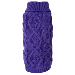 Chunky Sweater in Purple Roxy & Lulu, wooflink, susan lanci, dog clothes, small dog clothes, urban pup, pooch outfitters, dogo, hip doggie, doggie design, small dog dress, pet clotes, dog boutique. pet boutique, bloomingtails dog boutique, dog raincoat, dog rain coat, pet raincoat, dog shampoo, pet shampoo, dog bathrobe, pet bathrobe, dog carrier, small dog carrier, doggie couture, pet couture, dog football, dog toys, pet toys, dog clothes sale, pet clothes sale, shop local, pet store, dog store, dog chews, pet chews, worthy dog, dog bandana, pet bandana, dog halloween, pet halloween, dog holiday, pet holiday, dog teepee, custom dog clothes, pet pjs, dog pjs, pet pajamas, dog pajamas,dog sweater, pet sweater, dog hat, fabdog, fab dog, dog puffer coat, dog winter ja