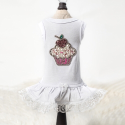 Lil Miss Cupcake Dress in White Roxy & Lulu, wooflink, susan lanci, dog clothes, small dog clothes, urban pup, pooch outfitters, dogo, hip doggie, doggie design, small dog dress, pet clotes, dog boutique. pet boutique, bloomingtails dog boutique, dog raincoat, dog rain coat, pet raincoat, dog shampoo, pet shampoo, dog bathrobe, pet bathrobe, dog carrier, small dog carrier, doggie couture, pet couture, dog football, dog toys, pet toys, dog clothes sale, pet clothes sale, shop local, pet store, dog store, dog chews, pet chews, worthy dog, dog bandana, pet bandana, dog halloween, pet halloween, dog holiday, pet holiday, dog teepee, custom dog clothes, pet pjs, dog pjs, pet pajamas, dog pajamas,dog sweater, pet sweater, dog hat, fabdog, fab dog, dog puffer coat, dog winter ja