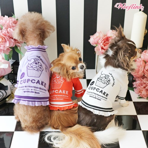 Cupcake Sweatshirt by Wooflink Roxy & Lulu, wooflink, susan lanci, dog clothes, small dog clothes, urban pup, pooch outfitters, dogo, hip doggie, doggie design, small dog dress, pet clotes, dog boutique. pet boutique, bloomingtails dog boutique, dog raincoat, dog rain coat, pet raincoat, dog shampoo, pet shampoo, dog bathrobe, pet bathrobe, dog carrier, small dog carrier, doggie couture, pet couture, dog football, dog toys, pet toys, dog clothes sale, pet clothes sale, shop local, pet store, dog store, dog chews, pet chews, worthy dog, dog bandana, pet bandana, dog halloween, pet halloween, dog holiday, pet holiday, dog teepee, custom dog clothes, pet pjs, dog pjs, pet pajamas, dog pajamas,dog sweater, pet sweater, dog hat, fabdog, fab dog, dog puffer coat, dog winter ja