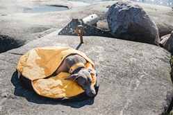 Outback Dreamer Sleeping Bag In Eco Hedge or Orange Sun wooflink, susan lanci, dog clothes, small dog clothes, urban pup, pooch outfitters, dogo, hip doggie, doggie design, small dog dress, pet clotes, dog boutique. pet boutique, bloomingtails dog boutique, dog raincoat, dog rain coat, pet raincoat, dog shampoo, pet shampoo, dog bathrobe, pet bathrobe, dog carrier, small dog carrier, doggie couture, pet couture, dog football, dog toys, pet toys, dog clothes sale, pet clothes sale, shop local, pet store, dog store, dog chews, pet chews, worthy dog, dog bandana, pet bandana, dog halloween, pet halloween, dog holiday, pet holiday, dog teepee, custom dog clothes, pet pjs, dog pjs, pet pajamas, dog pajamas,dog sweater, pet sweater, dog hat, fabdog, fab dog, dog puffer coat, dog winter jacket, dog col