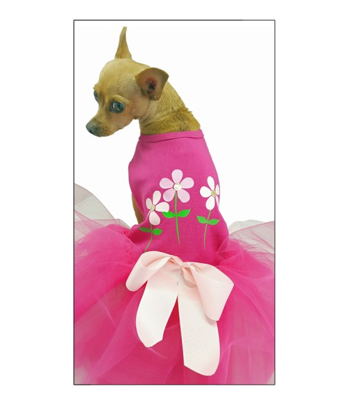 Fuchsia with Flowers Dog Dress wooflink, susan lanci, dog clothes, small dog clothes, urban pup, pooch outfitters, dogo, hip doggie, doggie design, small dog dress, pet clotes, dog boutique. pet boutique, bloomingtails dog boutique, dog raincoat, dog rain coat, pet raincoat, dog shampoo, pet shampoo, dog bathrobe, pet bathrobe, dog carrier, small dog carrier, doggie couture, pet couture, dog football, dog toys, pet toys, dog clothes sale, pet clothes sale, shop local, pet store, dog store, dog chews, pet chews, worthy dog, dog bandana, pet bandana, dog halloween, pet halloween, dog holiday, pet holiday, dog teepee, custom dog clothes, pet pjs, dog pjs, pet pajamas, dog pajamas,dog sweater, pet sweater, dog hat, fabdog, fab dog, dog puffer coat, dog winter jacket, dog col