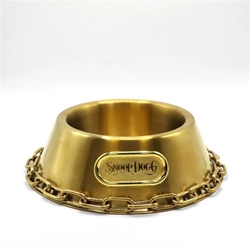 Off The Chain Deluxe Gold Pet Bowl dog bowl, pet bowl, snoop dogg, little earth, don dining, pet dining, pet food, dog food, dog sale, pet sale, pet store, dog store, clearance, sale, bloomingtails dog boutique, new arrivals, new pet arrivals, new dog arrivals, gold pet bowl, gold feeding dish, housewares for dogs, dogs, luxury do bowl, luxury pet bowl, doggie coouture, doggie designs