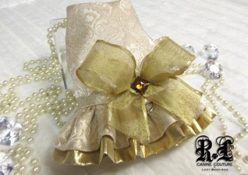 Hanna Gold Couture Dress Roxy & Lulu, wooflink, susan lanci, dog clothes, small dog clothes, urban pup, pooch outfitters, dogo, hip doggie, doggie design, small dog dress, pet clotes, dog boutique. pet boutique, bloomingtails dog boutique, dog raincoat, dog rain coat, pet raincoat, dog shampoo, pet shampoo, dog bathrobe, pet bathrobe, dog carrier, small dog carrier, doggie couture, pet couture, dog football, dog toys, pet toys, dog clothes sale, pet clothes sale, shop local, pet store, dog store, dog chews, pet chews, worthy dog, dog bandana, pet bandana, dog halloween, pet halloween, dog holiday, pet holiday, dog teepee, custom dog clothes, pet pjs, dog pjs, pet pajamas, dog pajamas,dog sweater, pet sweater, dog hat, fabdog, fab dog, dog puffer coat, dog winter ja