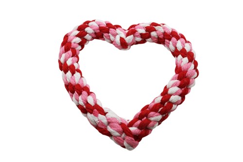 VP Heart Rope Toy in Light Red & White Roxy & Lulu, wooflink, susan lanci, dog clothes, small dog clothes, urban pup, pooch outfitters, dogo, hip doggie, doggie design, small dog dress, pet clotes, dog boutique. pet boutique, bloomingtails dog boutique, dog raincoat, dog rain coat, pet raincoat, dog shampoo, pet shampoo, dog bathrobe, pet bathrobe, dog carrier, small dog carrier, doggie couture, pet couture, dog football, dog toys, pet toys, dog clothes sale, pet clothes sale, shop local, pet store, dog store, dog chews, pet chews, worthy dog, dog bandana, pet bandana, dog halloween, pet halloween, dog holiday, pet holiday, dog teepee, custom dog clothes, pet pjs, dog pjs, pet pajamas, dog pajamas,dog sweater, pet sweater, dog hat, fabdog, fab dog, dog puffer coat, dog winter ja