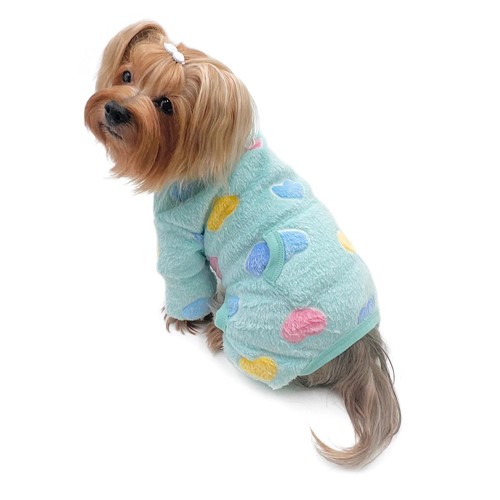 Ultra Plush Hearts Pjs in Blue Roxy & Lulu, wooflink, susan lanci, dog clothes, small dog clothes, urban pup, pooch outfitters, dogo, hip doggie, doggie design, small dog dress, pet clotes, dog boutique. pet boutique, bloomingtails dog boutique, dog raincoat, dog rain coat, pet raincoat, dog shampoo, pet shampoo, dog bathrobe, pet bathrobe, dog carrier, small dog carrier, doggie couture, pet couture, dog football, dog toys, pet toys, dog clothes sale, pet clothes sale, shop local, pet store, dog store, dog chews, pet chews, worthy dog, dog bandana, pet bandana, dog halloween, pet halloween, dog holiday, pet holiday, dog teepee, custom dog clothes, pet pjs, dog pjs, pet pajamas, dog pajamas,dog sweater, pet sweater, dog hat, fabdog, fab dog, dog puffer coat, dog winter ja