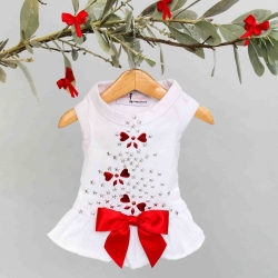 Holiday Sparkle Dress in Red or White Roxy & Lulu, wooflink, susan lanci, dog clothes, small dog clothes, urban pup, pooch outfitters, dogo, hip doggie, doggie design, small dog dress, pet clotes, dog boutique. pet boutique, bloomingtails dog boutique, dog raincoat, dog rain coat, pet raincoat, dog shampoo, pet shampoo, dog bathrobe, pet bathrobe, dog carrier, small dog carrier, doggie couture, pet couture, dog football, dog toys, pet toys, dog clothes sale, pet clothes sale, shop local, pet store, dog store, dog chews, pet chews, worthy dog, dog bandana, pet bandana, dog halloween, pet halloween, dog holiday, pet holiday, dog teepee, custom dog clothes, pet pjs, dog pjs, pet pajamas, dog pajamas,dog sweater, pet sweater, dog hat, fabdog, fab dog, dog puffer coat, dog winter ja