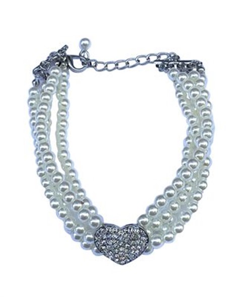 Ivory Pearl Dog Necklace with Rhinestone Heart Roxy & Lulu, wooflink, susan lanci, dog clothes, small dog clothes, urban pup, pooch outfitters, dogo, hip doggie, doggie design, small dog dress, pet clotes, dog boutique. pet boutique, bloomingtails dog boutique, dog raincoat, dog rain coat, pet raincoat, dog shampoo, pet shampoo, dog bathrobe, pet bathrobe, dog carrier, small dog carrier, doggie couture, pet couture, dog football, dog toys, pet toys, dog clothes sale, pet clothes sale, shop local, pet store, dog store, dog chews, pet chews, worthy dog, dog bandana, pet bandana, dog halloween, pet halloween, dog holiday, pet holiday, dog teepee, custom dog clothes, pet pjs, dog pjs, pet pajamas, dog pajamas,dog sweater, pet sweater, dog hat, fabdog, fab dog, dog puffer coat, dog winter ja
