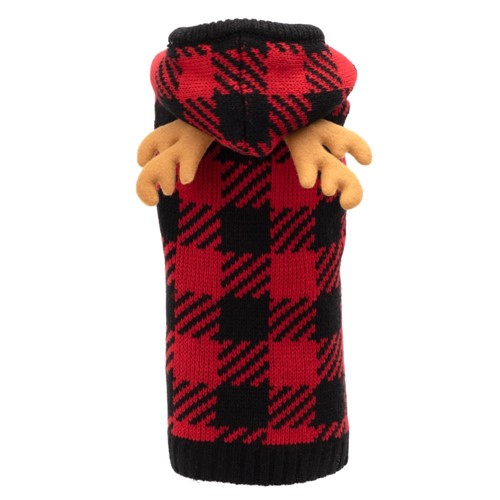 Red/Black Buffalo Moose Dog Hoodie wooflink, susan lanci, dog clothes, small dog clothes, urban pup, pooch outfitters, dogo, hip doggie, doggie design, small dog dress, pet clotes, dog boutique. pet boutique, bloomingtails dog boutique, dog raincoat, dog rain coat, pet raincoat, dog shampoo, pet shampoo, dog bathrobe, pet bathrobe, dog carrier, small dog carrier, doggie couture, pet couture, dog football, dog toys, pet toys, dog clothes sale, pet clothes sale, shop local, pet store, dog store, dog chews, pet chews, worthy dog, dog bandana, pet bandana, dog halloween, pet halloween, dog holiday, pet holiday, dog teepee, custom dog clothes, pet pjs, dog pjs, pet pajamas, dog pajamas,dog sweater, pet sweater, dog hat, fabdog, fab dog, dog puffer coat, dog winter jacket, dog col
