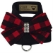 Red Gingham Nouveau Bow Tinkie Harness - sl-nouveaugingham