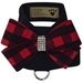 Red Gingham Nouveau Bow Tinkie Harness - sl-nouveaugingham