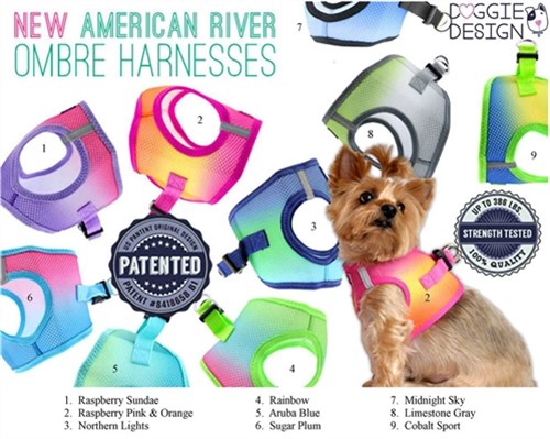 Ombre American River Choke Free Dog Harness wooflink, susan lanci, dog clothes, small dog clothes, urban pup, pooch outfitters, dogo, hip doggie, doggie design, small dog dress, pet clotes, dog boutique. pet boutique, bloomingtails dog boutique, dog raincoat, dog rain coat, pet raincoat, dog shampoo, pet shampoo, dog bathrobe, pet bathrobe, dog carrier, small dog carrier, doggie couture, pet couture, dog football, dog toys, pet toys, dog clothes sale, pet clothes sale, shop local, pet store, dog store, dog chews, pet chews, worthy dog, dog bandana, pet bandana, dog halloween, pet halloween, dog holiday, pet holiday, dog teepee, custom dog clothes, pet pjs, dog pjs, pet pajamas, dog pajamas,dog sweater, pet sweater, dog hat, fabdog, fab dog, dog puffer coat, dog winter jacket, dog col