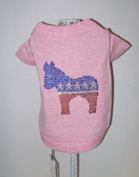 Rhinestone Democrat Dog Shirt 