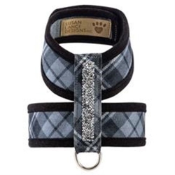 Scotty Tinkie Crystal Rocks Harness in Charcoal with Black Trim Roxy & Lulu, wooflink, susan lanci, dog clothes, small dog clothes, urban pup, pooch outfitters, dogo, hip doggie, doggie design, small dog dress, pet clotes, dog boutique. pet boutique, bloomingtails dog boutique, dog raincoat, dog rain coat, pet raincoat, dog shampoo, pet shampoo, dog bathrobe, pet bathrobe, dog carrier, small dog carrier, doggie couture, pet couture, dog football, dog toys, pet toys, dog clothes sale, pet clothes sale, shop local, pet store, dog store, dog chews, pet chews, worthy dog, dog bandana, pet bandana, dog halloween, pet halloween, dog holiday, pet holiday, dog teepee, custom dog clothes, pet pjs, dog pjs, pet pajamas, dog pajamas,dog sweater, pet sweater, dog hat, fabdog, fab dog, dog puffer coat, dog winter ja