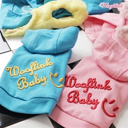 Wooflink Baby Hoodie Roxy & Lulu, wooflink, susan lanci, dog clothes, small dog clothes, urban pup, pooch outfitters, dogo, hip doggie, doggie design, small dog dress, pet clotes, dog boutique. pet boutique, bloomingtails dog boutique, dog raincoat, dog rain coat, pet raincoat, dog shampoo, pet shampoo, dog bathrobe, pet bathrobe, dog carrier, small dog carrier, doggie couture, pet couture, dog football, dog toys, pet toys, dog clothes sale, pet clothes sale, shop local, pet store, dog store, dog chews, pet chews, worthy dog, dog bandana, pet bandana, dog halloween, pet halloween, dog holiday, pet holiday, dog teepee, custom dog clothes, pet pjs, dog pjs, pet pajamas, dog pajamas,dog sweater, pet sweater, dog hat, fabdog, fab dog, dog puffer coat, dog winter ja