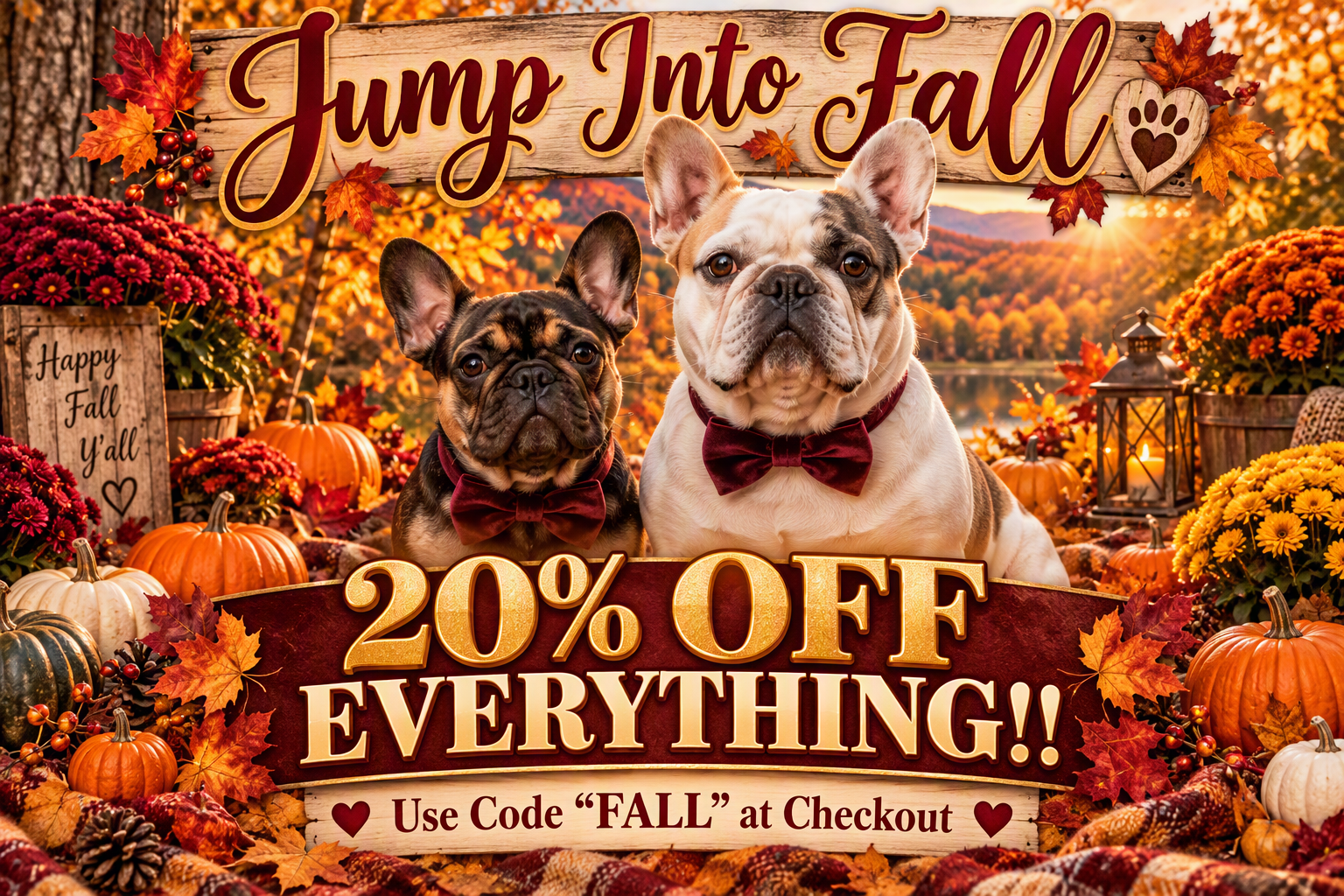 Save 20% Sitewide with code "FALL" at checkout.  Limited time only