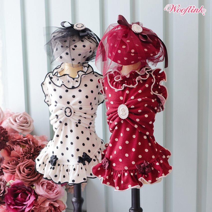 Polka Polka Mini Dress by Wooflink polka polka mini dress, audrey dress. new dog dress, sibling match dress,dress,dog dress, wooflink, wooflink dress, new, sale, dog dress new, someone special dress, pet dress, pet clothes, dg clothes, small dog clothing, small dog dress, designer dog, designer dog dress, wooflink designer, holiday, holidays, dog holiday, dog clothing, dog valentines day, pet valentines day, valentines day