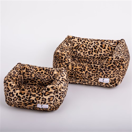 Cashmere Bed in Leopard by Hello Doggie Roxy & Lulu, wooflink, susan lanci, dog clothes, small dog clothes, urban pup, pooch outfitters, dogo, hip doggie, doggie design, small dog dress, pet clotes, dog boutique. pet boutique, bloomingtails dog boutique, dog raincoat, dog rain coat, pet raincoat, dog shampoo, pet shampoo, dog bathrobe, pet bathrobe, dog carrier, small dog carrier, doggie couture, pet couture, dog football, dog toys, pet toys, dog clothes sale, pet clothes sale, shop local, pet store, dog store, dog chews, pet chews, worthy dog, dog bandana, pet bandana, dog halloween, pet halloween, dog holiday, pet holiday, dog teepee, custom dog clothes, pet pjs, dog pjs, pet pajamas, dog pajamas,dog sweater, pet sweater, dog hat, fabdog, fab dog, dog puffer coat, dog winter ja