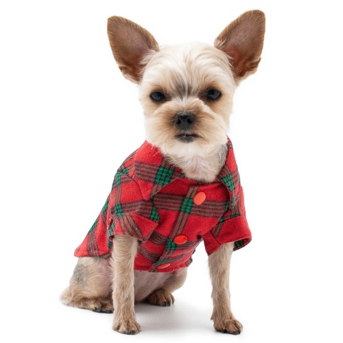 Flannel Shirt in Holiday Roxy & Lulu, wooflink, susan lanci, dog clothes, small dog clothes, urban pup, pooch outfitters, dogo, hip doggie, doggie design, small dog dress, pet clotes, dog boutique. pet boutique, bloomingtails dog boutique, dog raincoat, dog rain coat, pet raincoat, dog shampoo, pet shampoo, dog bathrobe, pet bathrobe, dog carrier, small dog carrier, doggie couture, pet couture, dog football, dog toys, pet toys, dog clothes sale, pet clothes sale, shop local, pet store, dog store, dog chews, pet chews, worthy dog, dog bandana, pet bandana, dog halloween, pet halloween, dog holiday, pet holiday, dog teepee, custom dog clothes, pet pjs, dog pjs, pet pajamas, dog pajamas,dog sweater, pet sweater, dog hat, fabdog, fab dog, dog puffer coat, dog winter ja
